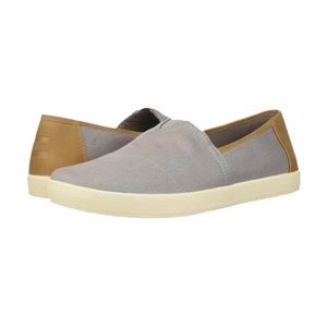TOMS Mens Avalon Loafer Drizzle Gray Canvas Fashio